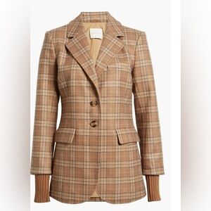 Favorite Daughter The City Chocolate Plaid Blazer XXL